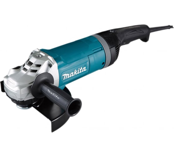 Угловая шлифовальная машина Makita 230 мм, 2700 Вт, 6600 об/мин, плавный пуск, антивиб. рук., антирестарт, расцепляющая муфта, тормоз двигателя, 6.5 кг GA9080X1