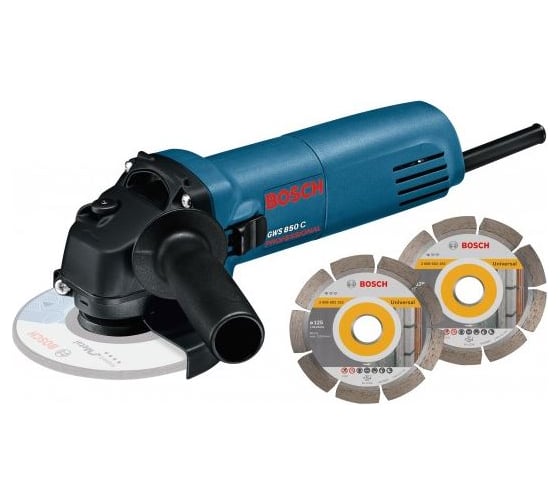 Угловая шлифмашина Bosch GWS 850C + 2 алмазных диска 0.601.377.79A 1