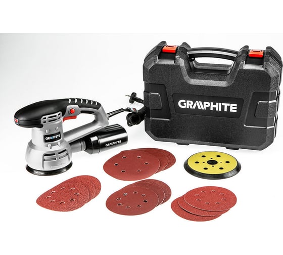 Эксцентриковая шлифовальная машина GRAPHITE 430Вт, диск 125/150 мм 59G347