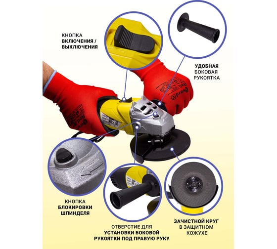 Углошлифовальная электрическая машина WMC TOOLS WMC-S1M-DH31-115(51353)