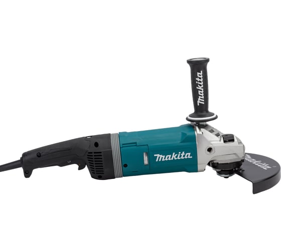 Угловая шлифовальная машина Makita 230 мм, 2700 Вт, 6600 об., плавн. пуск, антивиб рук., антирестарт, расцепляющая муфта, суперфланец, 6.5 кг GA9080FX1