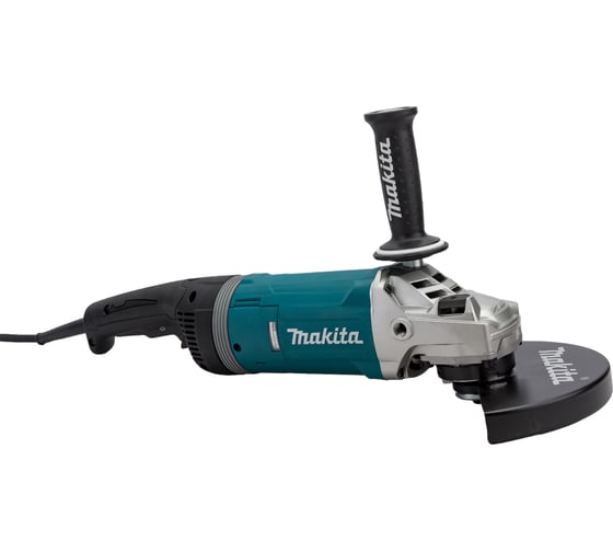 Угловая шлифовальная машина Makita 230 мм, 2700 Вт, 6600 об., плавн. пуск, антивиб рук., антирестарт, расцепляющая муфта, суперфланец, 6.5 кг GA9080FX1