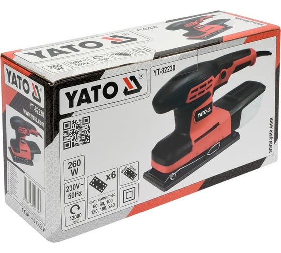 Вибрационная шлифмашина YATO 260 Вт YT-82230