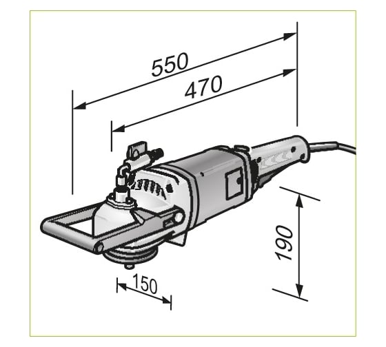 Шлифовальная машина с подачей воды FLEX LW 1202 SN PRCD 477788