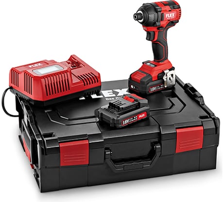 Двухскоростной аккумуляторный шуруповерт FLEX ID 1/4/ 18.0-EC/2.5 Set 417912