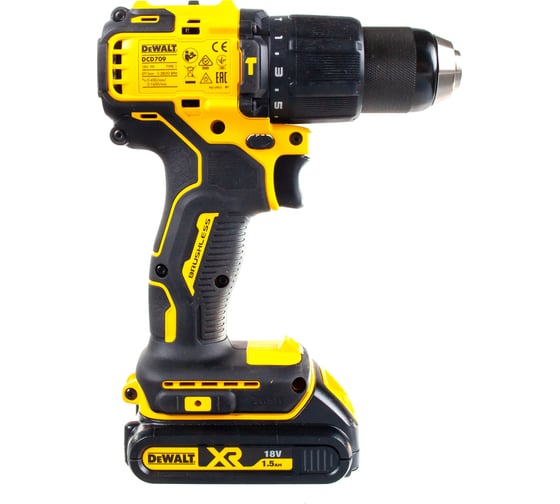 Компактная ударная дрель-шуруповерт DEWALT 18В DCD709S2T