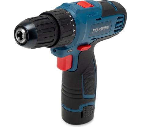 Аккумуляторная дрель-шуруповерт Starwind DP-10-10H-2 быстрозажимной патрон, кейс в комплекте (DCJZ1202) 1534996