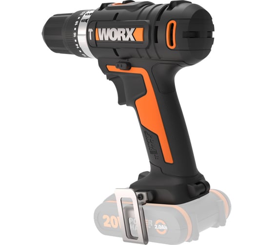 Ударная аккумуляторная дрель-шуруповерт WORX 50 Нм, 20 В, без АКБ и ЗУ WX370.9