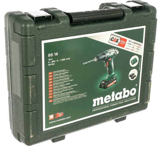 Аккумуляторная дрель-шуруповерт Metabo BS 18 602207550