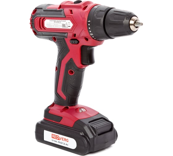 Аккумуляторная дрель-шуруповерт REDVERG RD-SD18L/2Y