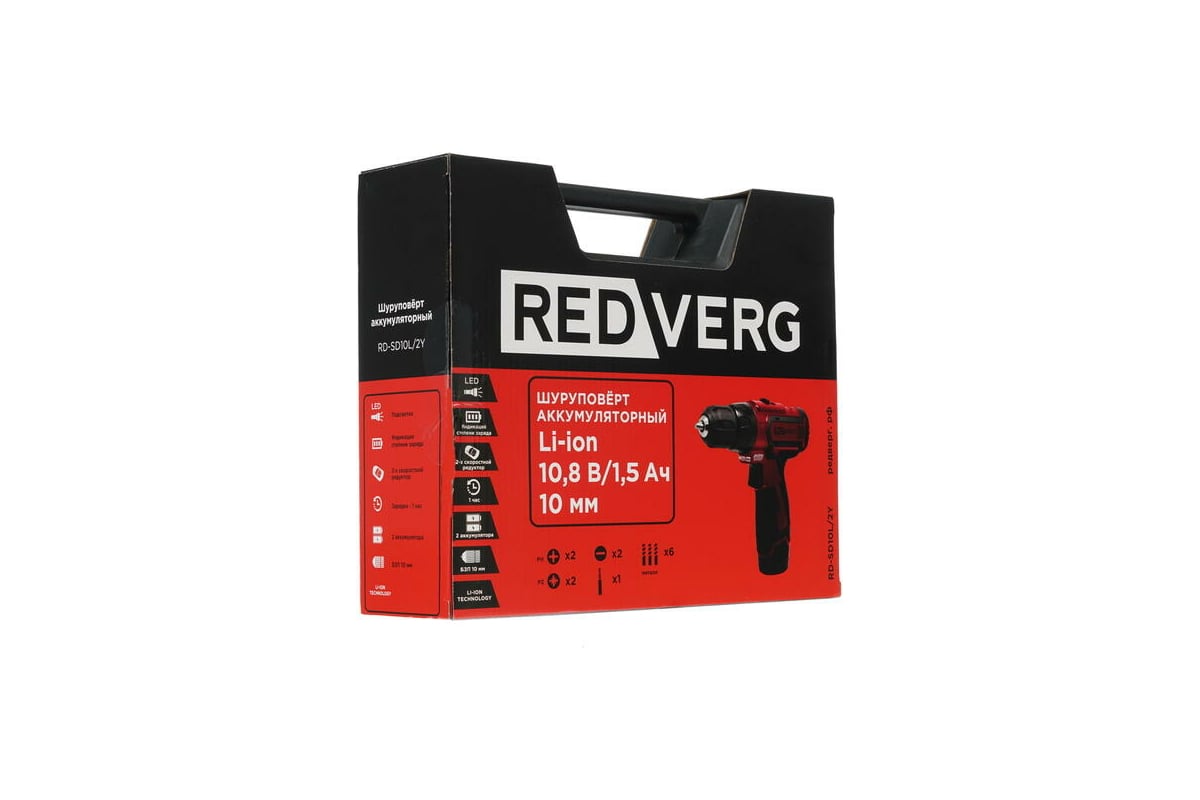 Дрель шуруповерт REDVERG аккум Rd-sd320/1. Аккумулятор на REDVERG Rd-sd10l/1 цена.