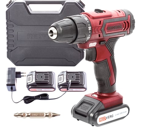 Аккумуляторная дрель-шуруповерт REDVERG RD-SD12L/2Y 6632398