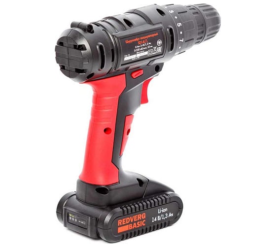 Аккумуляторная дрель-шуруповерт REDVERG Basic SD14L/1 6628620