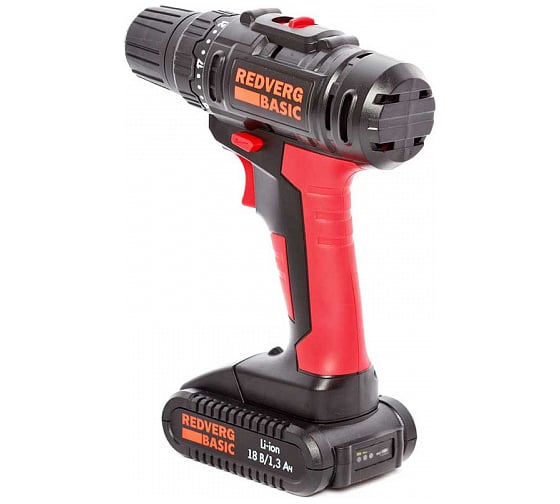 Аккумуляторная дрель-шуруповерт REDVERG Basic SD18L/1-2 6628621