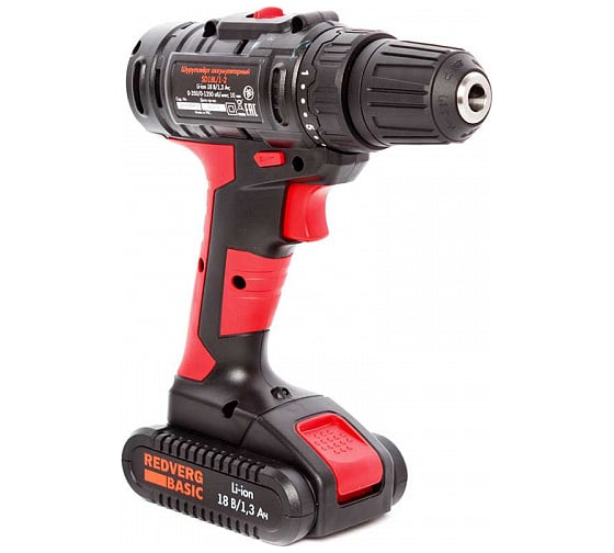 Аккумуляторная дрель-шуруповерт REDVERG Basic SD18L/1-2 6628621