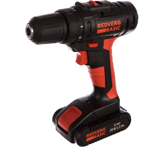 Аккумуляторная дрель-шуруповерт REDVERG Basic SD18L/1-2 6628621