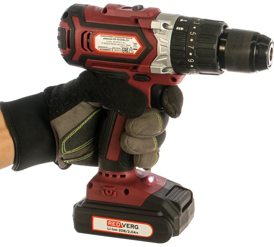 Аккумуляторный ударный шуруповерт REDVERG RD-SD20BL/2Y 6632397
