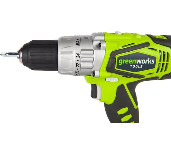 Ударная аккумуляторная дрель-шуруповерт GreenWorks 3802407