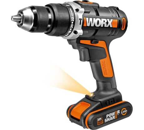 Аккумуляторная ударная дрель-шуруповерт WORX WX372