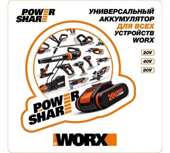 Аккумуляторная ударная дрель-шуруповерт WORX WX371.1