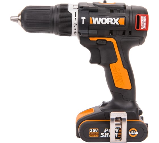 Бесщеточная аккумуляторная ударная дрель-шуруповерт WORX WX367
