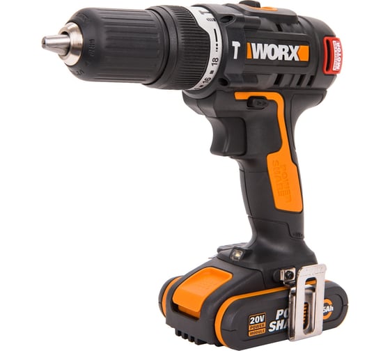 Бесщеточная аккумуляторная ударная дрель-шуруповерт WORX WX367