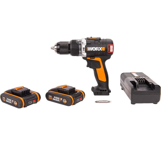 Бесщеточная аккумуляторная ударная дрель-шуруповерт WORX WX373