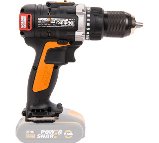 Аккумуляторная дрель-шуруповерт WORX BL 20В WX175.9
