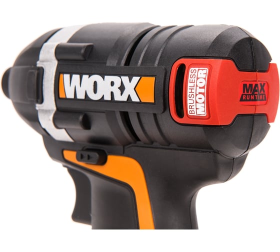 Аккумуляторный бесщеточный винтоверт WORX Impact 20В, бесщеточный, 2Ач x2, кейс WX292