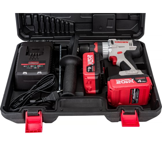 Аккумуляторная ударная дрель-шуруповерт Crown CT21075HMX-4 BMC