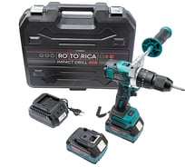 Шуруповерт аккумуляторный ударный Rotorica Impact Drill 80B, 80 Нм, 20 В, 2 аккумулятора 4 Ач (Makita), ЗУ, в кейсе BMC RT.91180204
