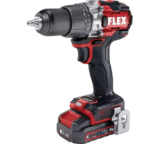 Аккумуляторная двухступенчатая дрель FLEX DD 2G 18.0-EC HD с турборежимом 531273