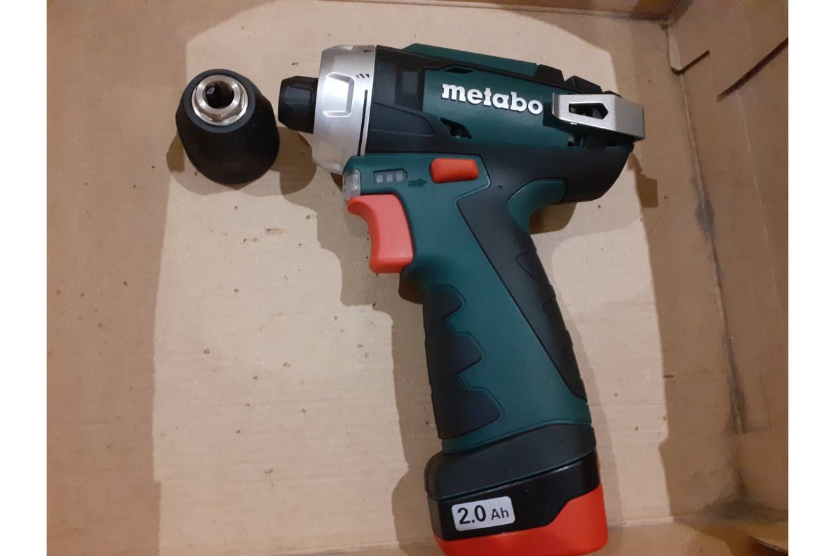  дрель-шуруповерт Metabo PowerMaxx BS 12 В, 2х2.0 .