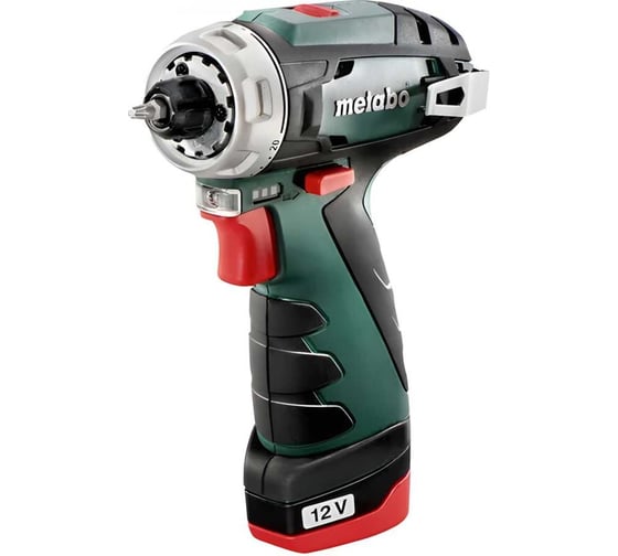 Аккумуляторная дрель-шуруповерт Metabo PowerMaxx BS 12 В, 2х2.0 600984000