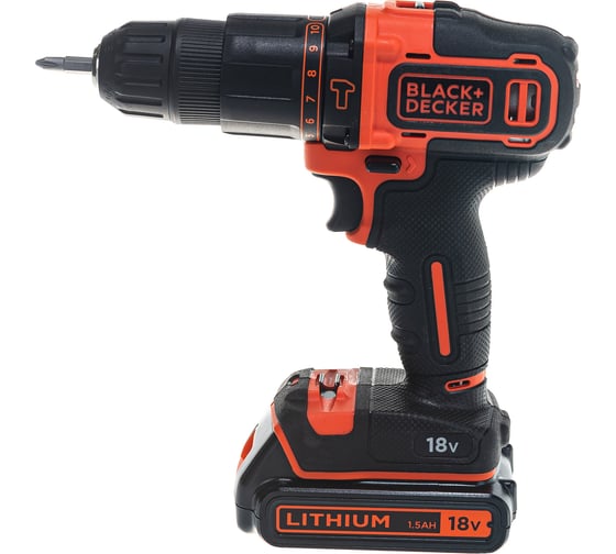 Аккумуляторная ударная дрель-шуруповерт Black&Decker BDCHD18KB-QW