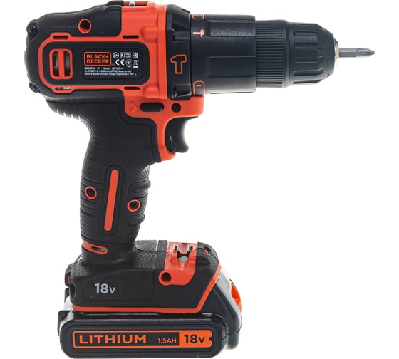 Аккумуляторная ударная дрель-шуруповерт Black&Decker BDCHD18KB-QW