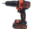 Аккумуляторная ударная дрель-шуруповерт Black&Decker BDCHD18KB-QW 2
