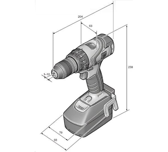 Двухскоростная аккумуляторная дрель-винтоверт Fein ABS 18 Q Select 71132264000