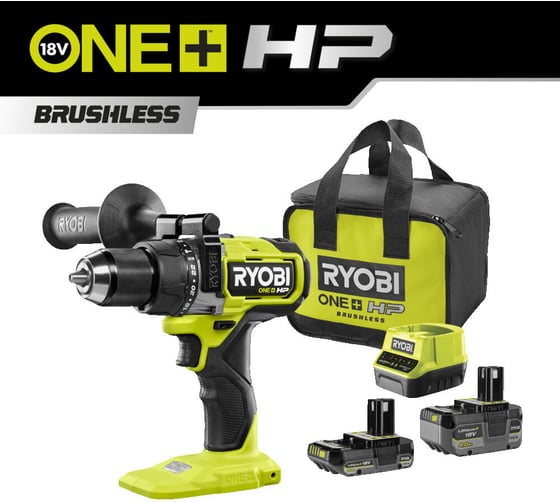 Дрель-шуруповерт Ryobi RPD18X-242S 18В, бесщеточная, ударная 5133005283