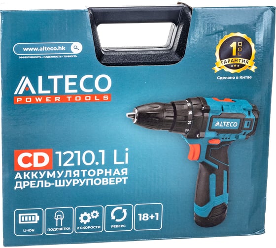 Аккумуляторная дрель-шуруповёрт Alteco CD 0410 CD 1210.1/12V 26828