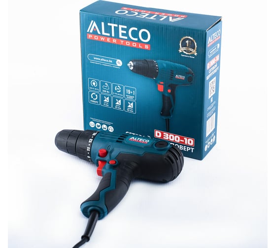 Сетевая дрель-шуруповёрт Alteco D 0327 D 300-10 27458