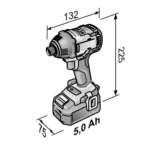 Трехскоростной ударный винтоверт FLEX ID 18.0 В ID 1/4" 18.0-EC 491241