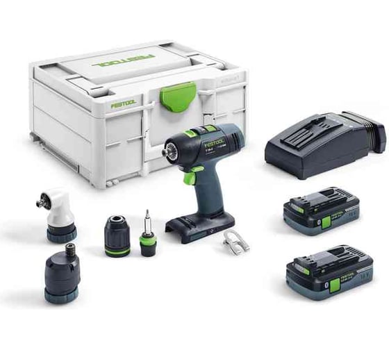Аккумуляторная дрель-шуруповерт FESTOOL T 18+3 HPC4,0 I-Set 576455
