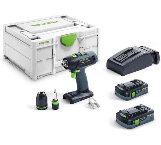 Аккумуляторная дрель-шуруповерт FESTOOL T 18+3 HPC4.0 I-Plus 576446