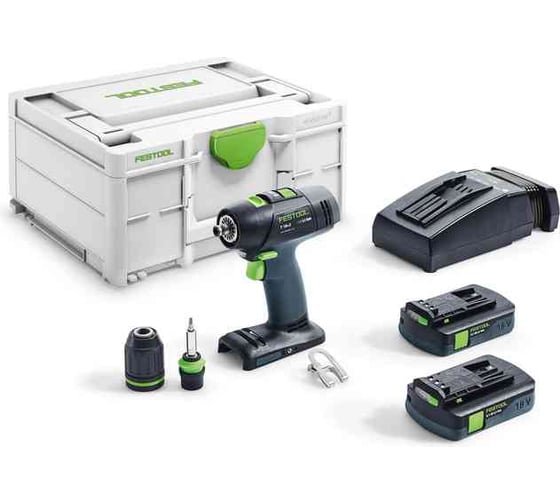 Аккумуляторная дрель-шуруповерт FESTOOL T 18+3 C3.1-Plus 576449 1