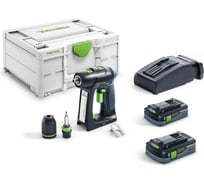 Аккумуляторная дрель-шуруповерт FESTOOL C 18 HPC4,0 I-Plus 576435