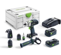 Аккумуляторная ударная дрель-шуруповерт FESTOOL PDC 18/4 5,2/4,0-Set/XL-SCA 576469