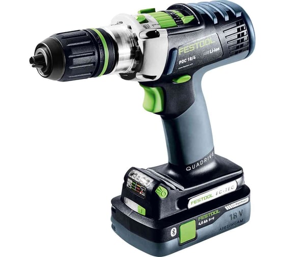Аккумуляторная ударная дрель-шуруповерт FESTOOL PDC 18/4 5,2/4,0-Set/XL-SCA 576469