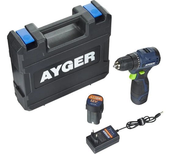 Аккумуляторная бесщеточная дрель-шуруповерт AYGER AP12BL