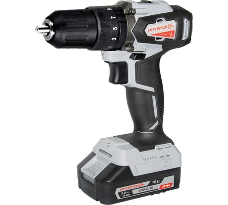 Аккумуляторная ударная дрель-шуруповерт Интерскол ДАУ-13/18ВК 573.2.2.70